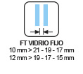 ESPECIFICACIONES - Distancia hojas FT Vidrio Fijo 10>21-19-17 - 12>19-17-15 mm SV